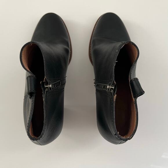 Madewell Billie Leather Ankle Boots Minimalist Quiet Luxury F5044 Black Size 8.5 - Picture 12 of 14